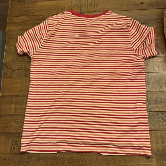 ACNE‎ STUDIOS Striped Smiley Patch Tee